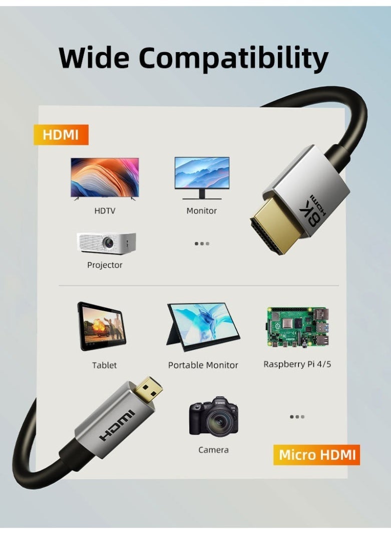كابل تايم كابل HDMI 2.1 بصري نشط، يدعم دقة 8K بمعدل 60 هرتز وسرعة نقل بيانات تصل إلى 48 جيجابت في الثانية، فائق السرعة، يدعم تقنية HDR و eARC و HDCP. كابل ألعاب ألياف بصرية 2.3 يدعم دقة 4K بمعدل 120 هرتز، متوافق مع PS5 و Xbox Series X والتلفزيون وجهاز العرض. - Image 2